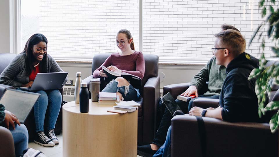 Students working together