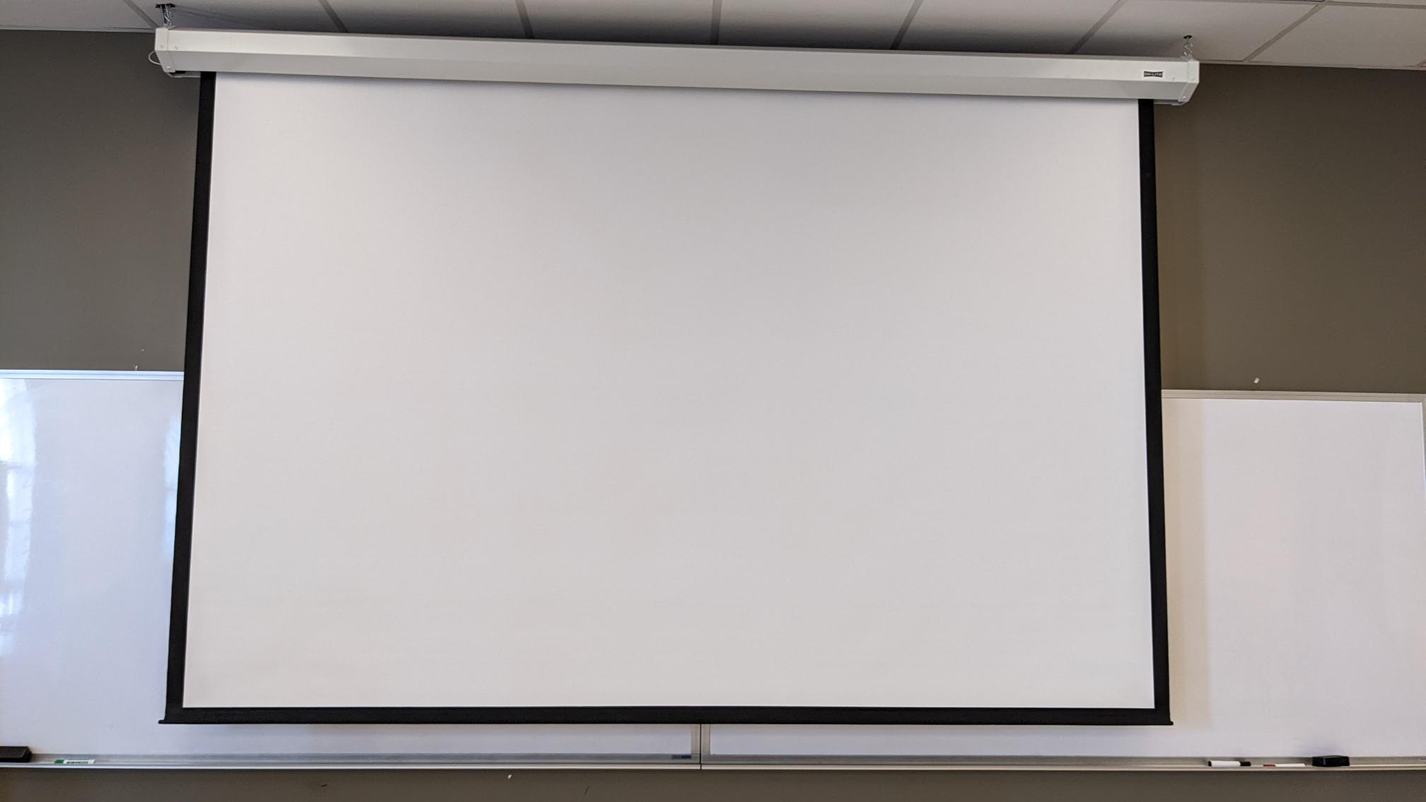 Electronically controlled projector screen