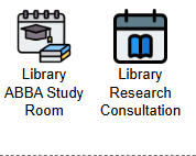 Library Services online booking icons