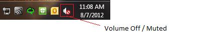 Volume off/Muted