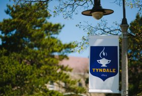 Tyndale sign on lamp post