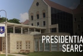Presidential Search, front of the Tyndale Campus