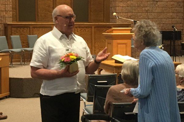 Oldest graduate of LCBM with Paul Estabrooks