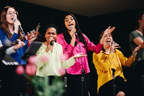 Tyndale Singers on stage