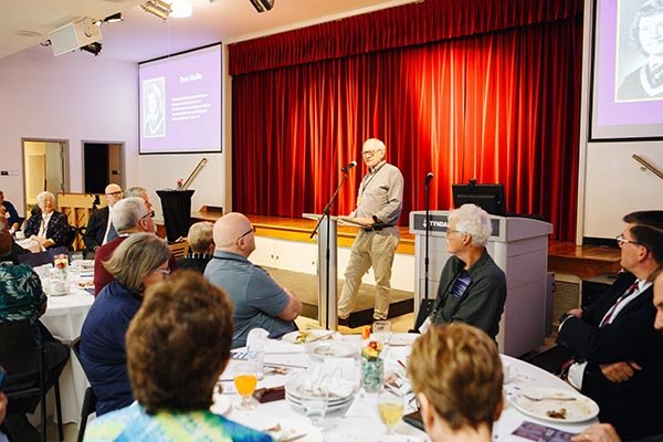 Tyndale Alumni giving a talk