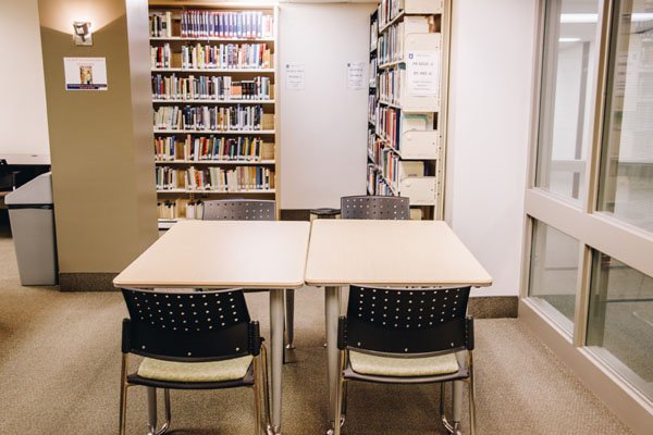 Group study table in ABBA Resource Centre
