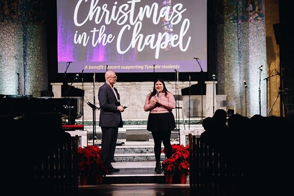 Kevin Kirk talking with Dennise Lorenzini