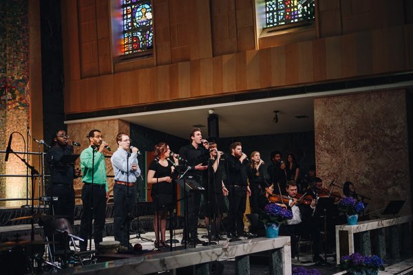 Tyndale Singers on stage