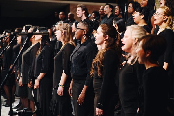 Tyndale Singers on stage