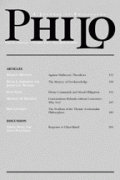 Philo: A Journal of Philosophy cover
